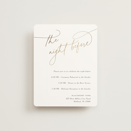 Foil-Pressed Rehearsal Dinner Cards