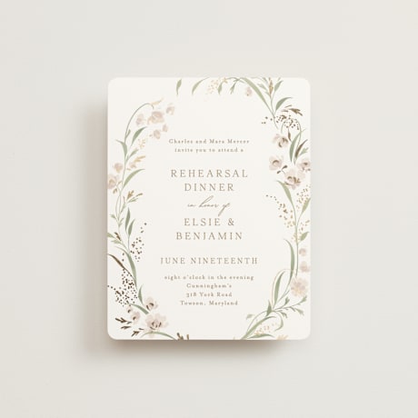 Foil-Pressed Rehearsal Dinner Cards