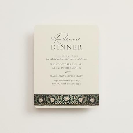 Foil-Pressed Rehearsal Dinner Cards