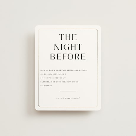 Foil-Pressed Rehearsal Dinner Cards