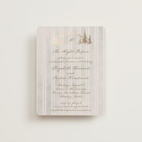 Foil-Pressed Rehearsal Dinner Cards