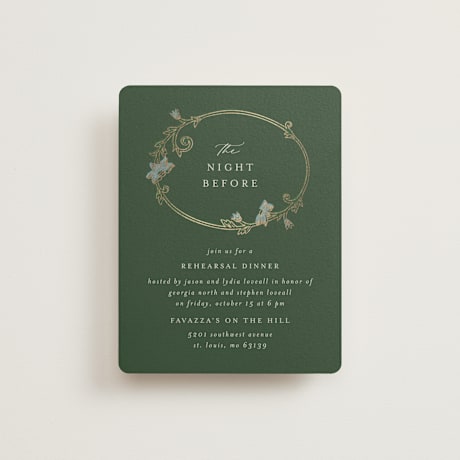 Foil-Pressed Rehearsal Dinner Cards