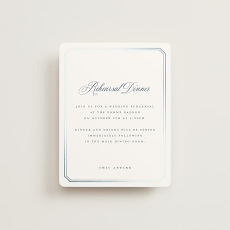 Foil-Pressed Rehearsal Dinner Cards