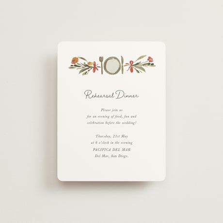 Foil-Pressed Rehearsal Dinner Cards