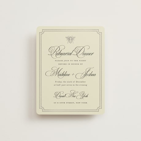 Foil-Pressed Rehearsal Dinner Cards