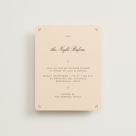 Foil-Pressed Rehearsal Dinner Cards