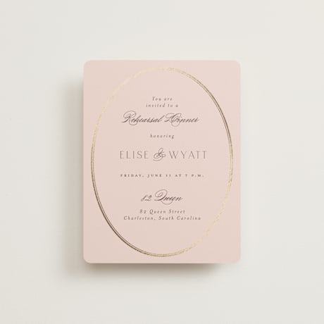 Foil-Pressed Rehearsal Dinner Cards