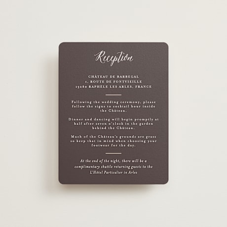 Reception Cards