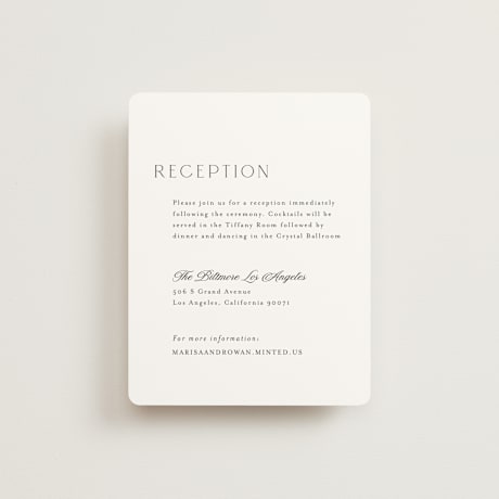 Reception Cards