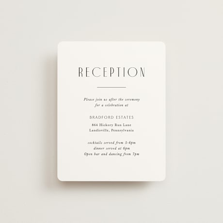 Reception Cards