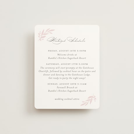 Reception Cards