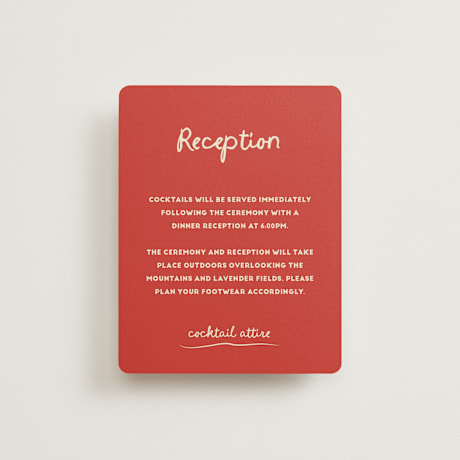 Reception Cards