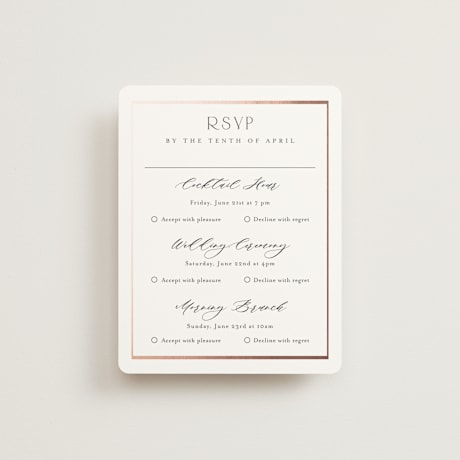 Foil-Pressed Multi-Event RSVP Cards