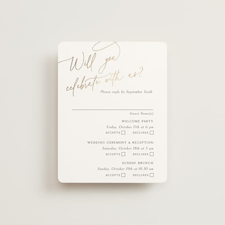 Foil-Pressed Multi-Event RSVP Cards