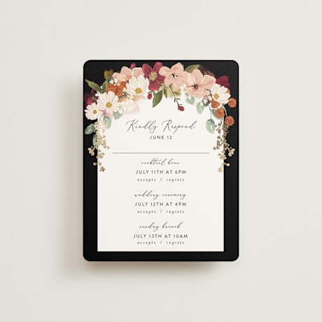 Foil-Pressed Multi-Event RSVP Cards
