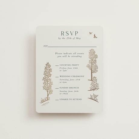 Foil-Pressed Multi-Event RSVP Cards