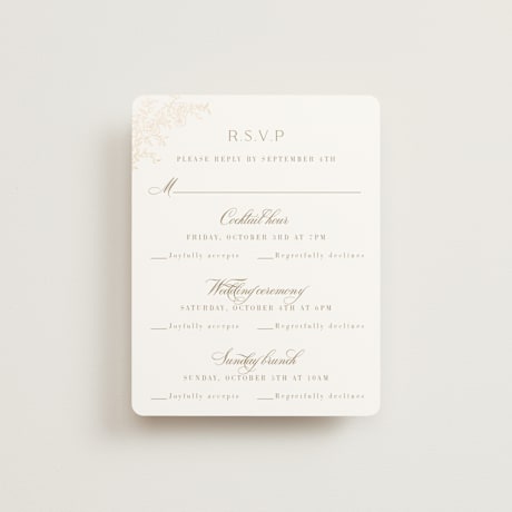 Foil-Pressed Multi-Event RSVP Cards