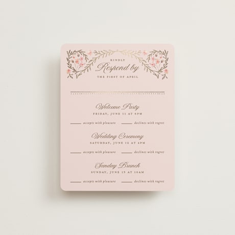 Foil-Pressed Multi-Event RSVP Cards