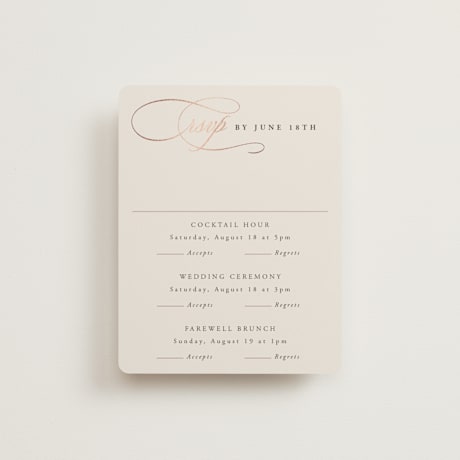 Foil-Pressed Multi-Event RSVP Cards