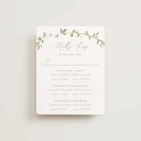 Foil-Pressed Multi-Event RSVP Cards