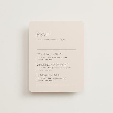 Foil-Pressed Multi-Event RSVP Cards