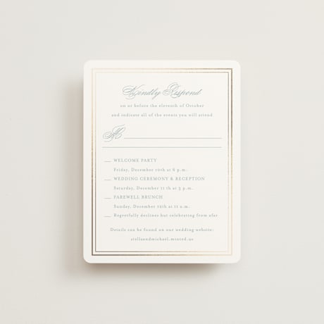 Foil-Pressed Multi-Event RSVP Cards