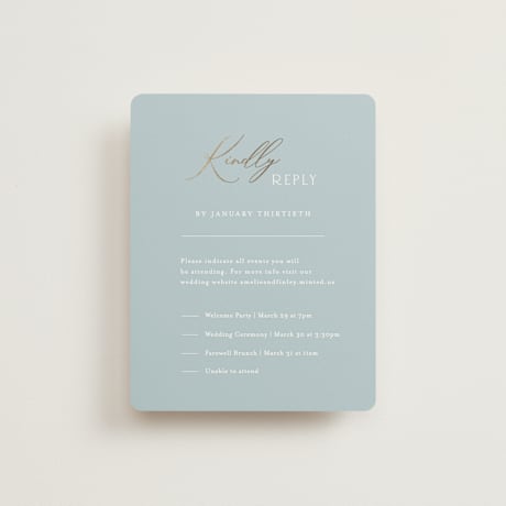 Foil-Pressed Multi-Event RSVP Cards