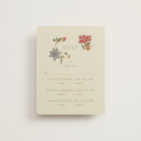 Foil-Pressed Multi-Event RSVP Cards