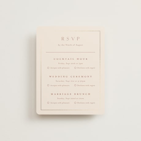 Foil-Pressed Multi-Event RSVP Cards