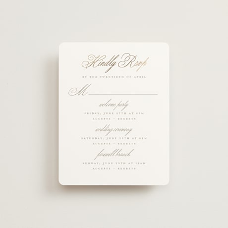 Foil-Pressed Multi-Event RSVP Cards
