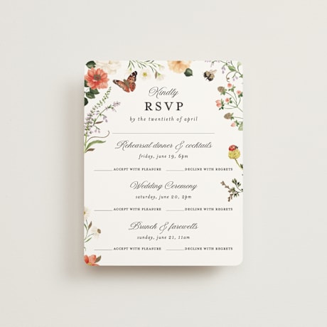 Foil-Pressed Multi-Event RSVP Cards