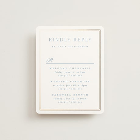 Foil-Pressed Multi-Event RSVP Cards