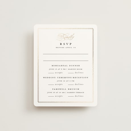 Foil-Pressed Multi-Event RSVP Cards