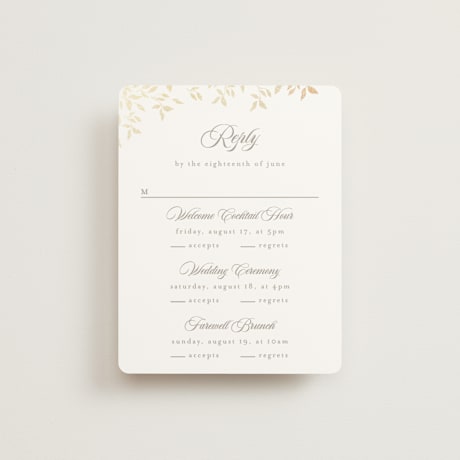 Foil-Pressed Multi-Event RSVP Cards