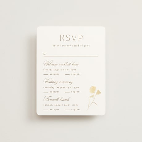 Foil-Pressed Multi-Event RSVP Cards
