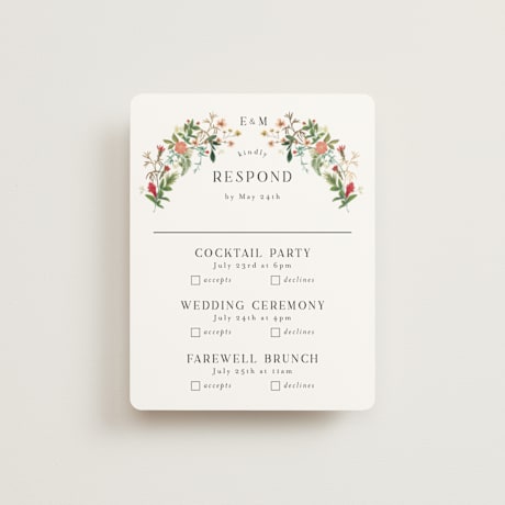 Foil-Pressed Multi-Event RSVP Cards