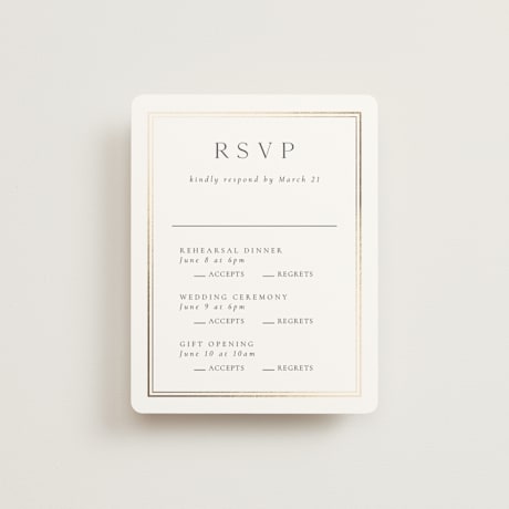 Foil-Pressed Multi-Event RSVP Cards