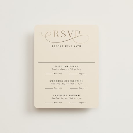 Foil-Pressed Multi-Event RSVP Cards