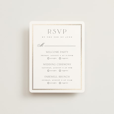 Foil-Pressed Multi-Event RSVP Cards