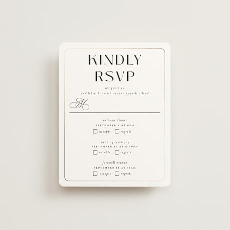 Foil-Pressed Multi-Event RSVP Cards
