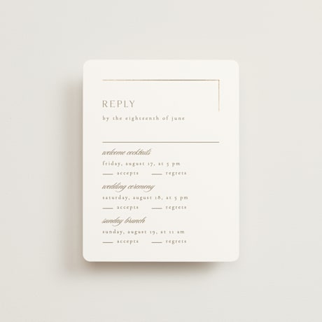 Foil-Pressed Multi-Event RSVP Cards