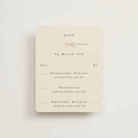 Foil-Pressed Multi-Event RSVP Cards