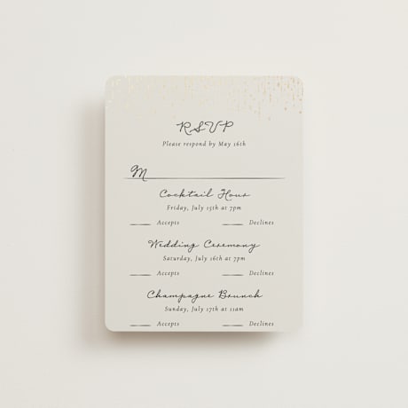 Foil-Pressed Multi-Event RSVP Cards