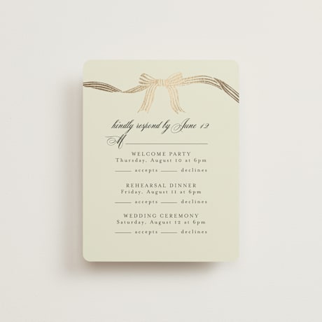 Foil-Pressed Multi-Event RSVP Cards