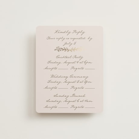 Foil-Pressed Multi-Event RSVP Cards