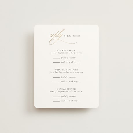 Foil-Pressed Multi-Event RSVP Cards