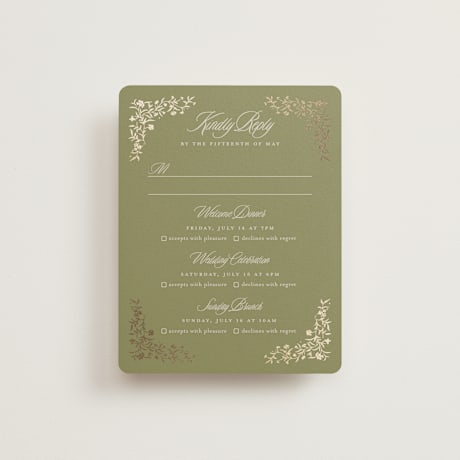 Foil-Pressed Multi-Event RSVP Cards
