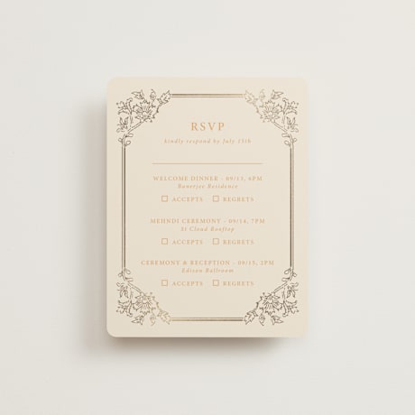 Foil-Pressed Multi-Event RSVP Cards