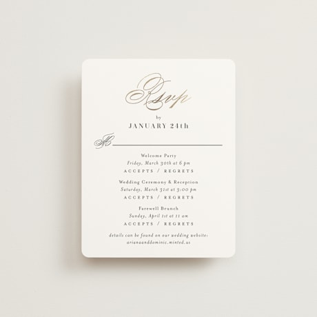 Foil-Pressed Multi-Event RSVP Cards