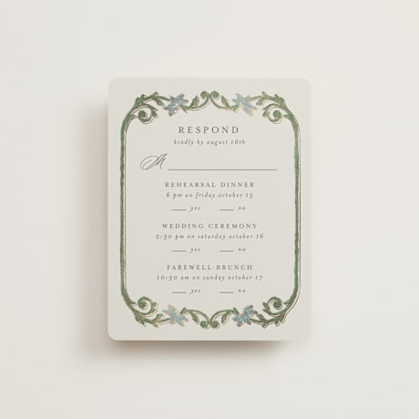 Foil-Pressed Multi-Event RSVP Cards